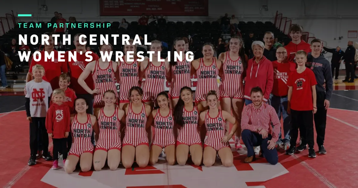 North Central College women's wrestling team in Compound gear