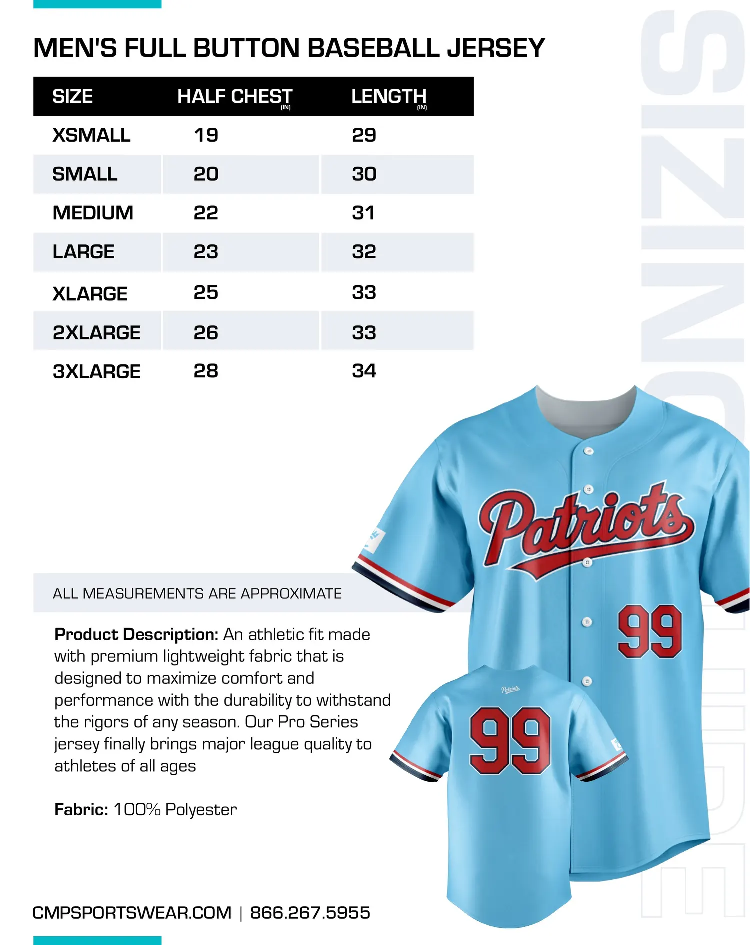 Baseball Size Chart — page 2