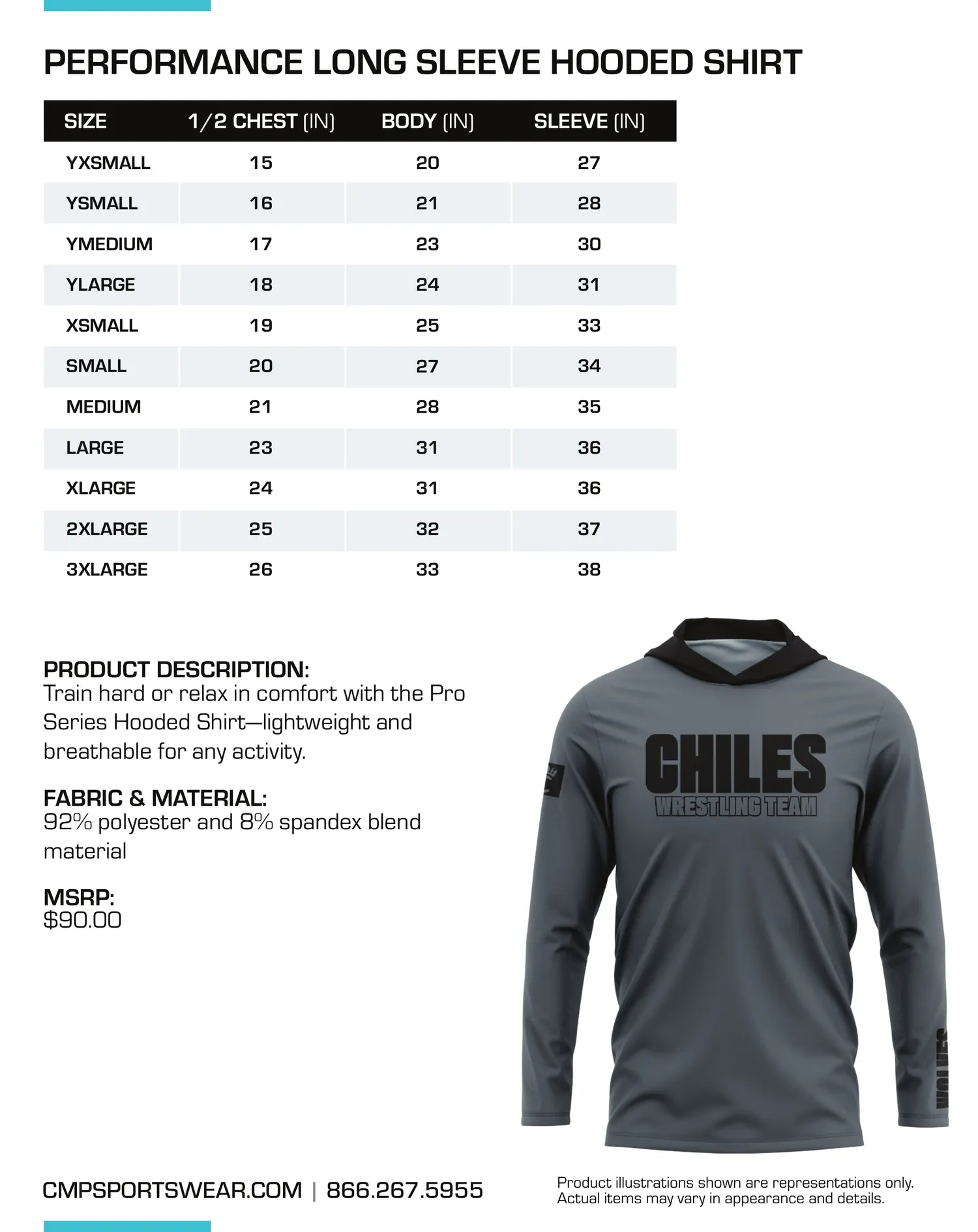 Men's Performance Size Chart — page 7