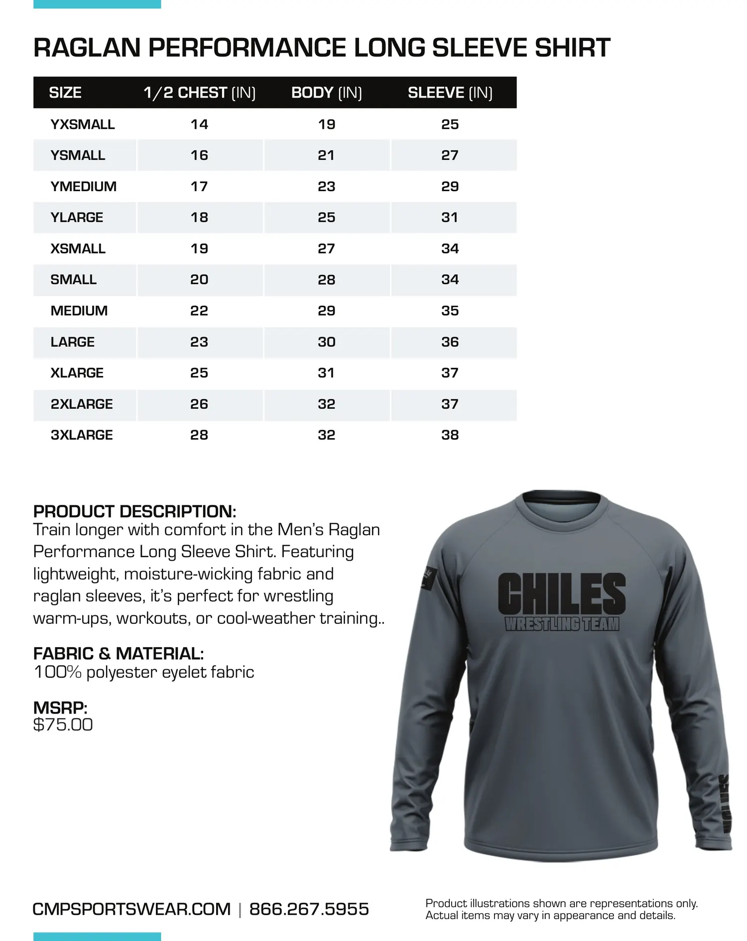 Men's Performance Size Chart — page 10