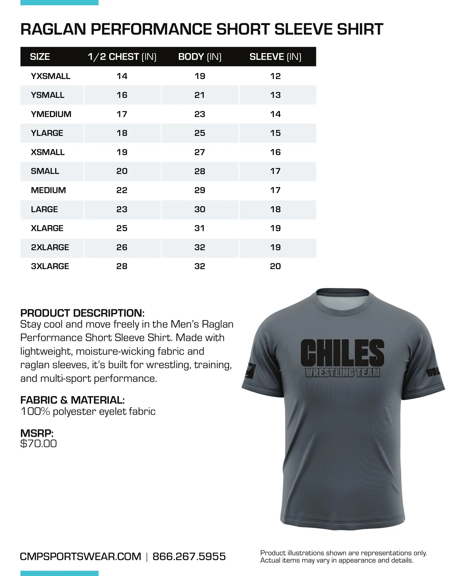 Men's Performance Size Chart — page 11
