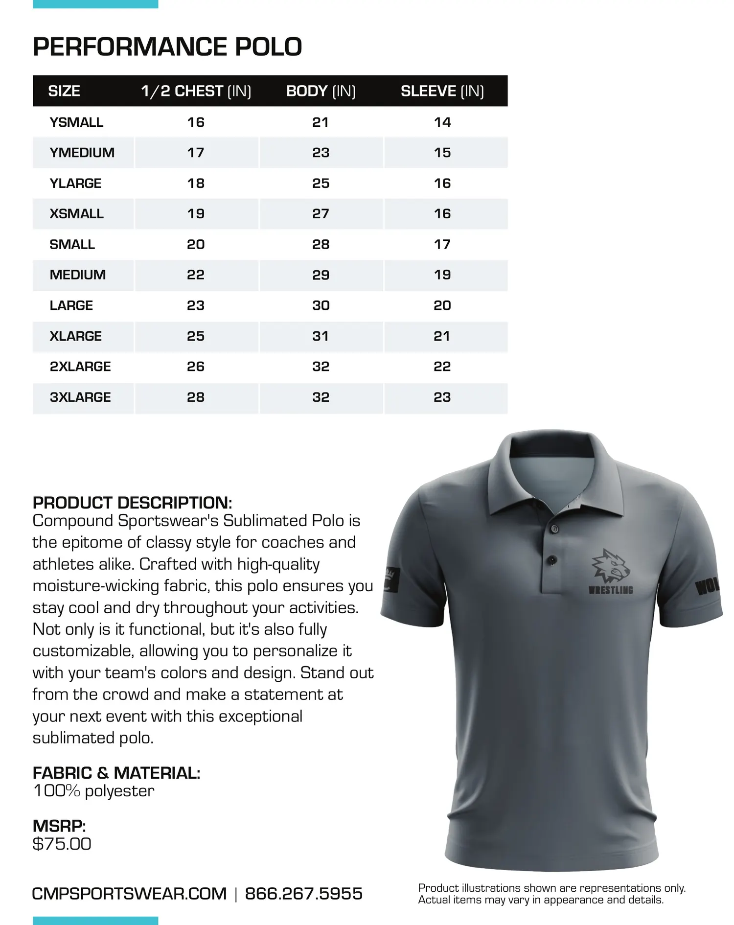 Men's Performance Size Chart — page 12