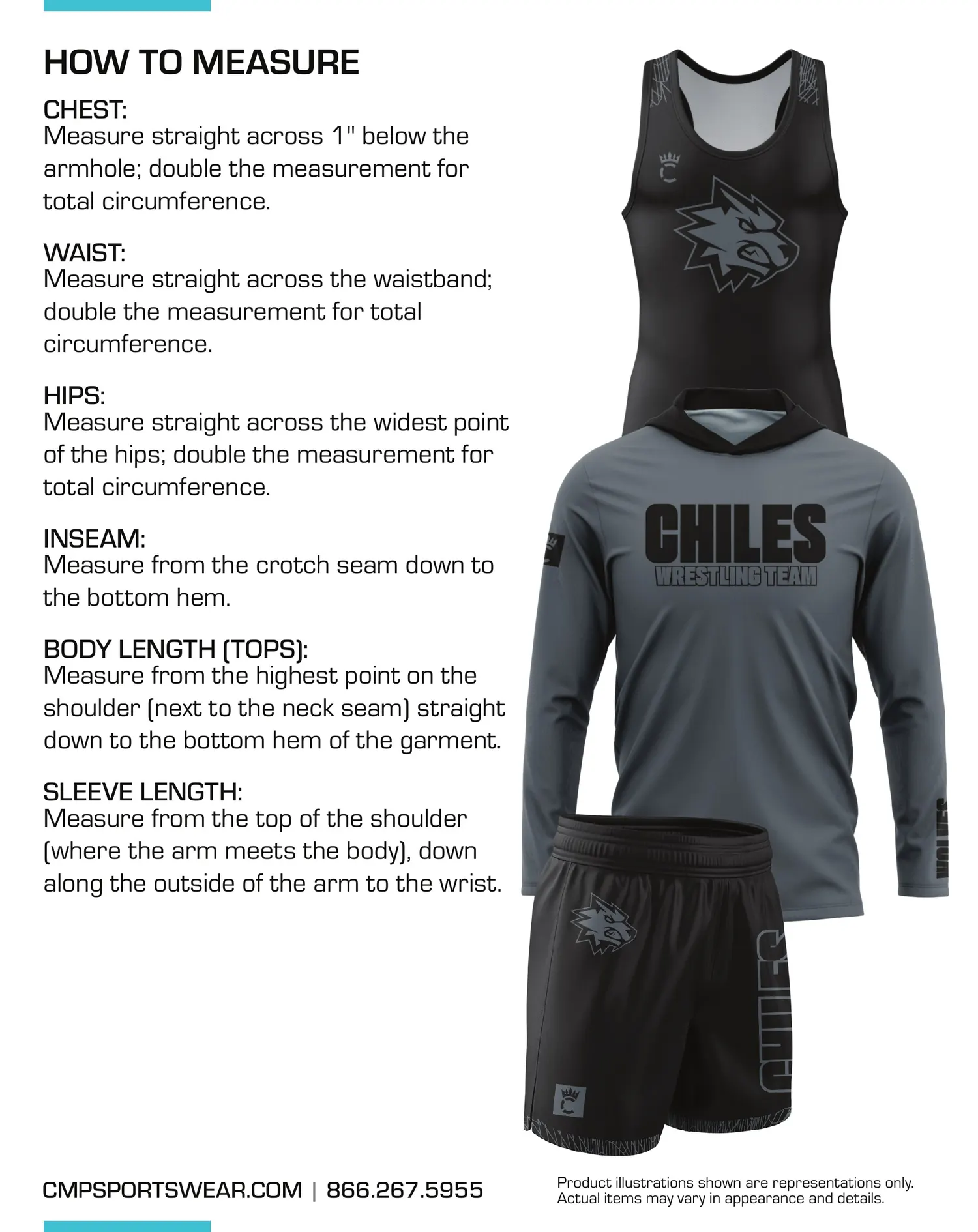 Men's Performance Size Chart — page 14