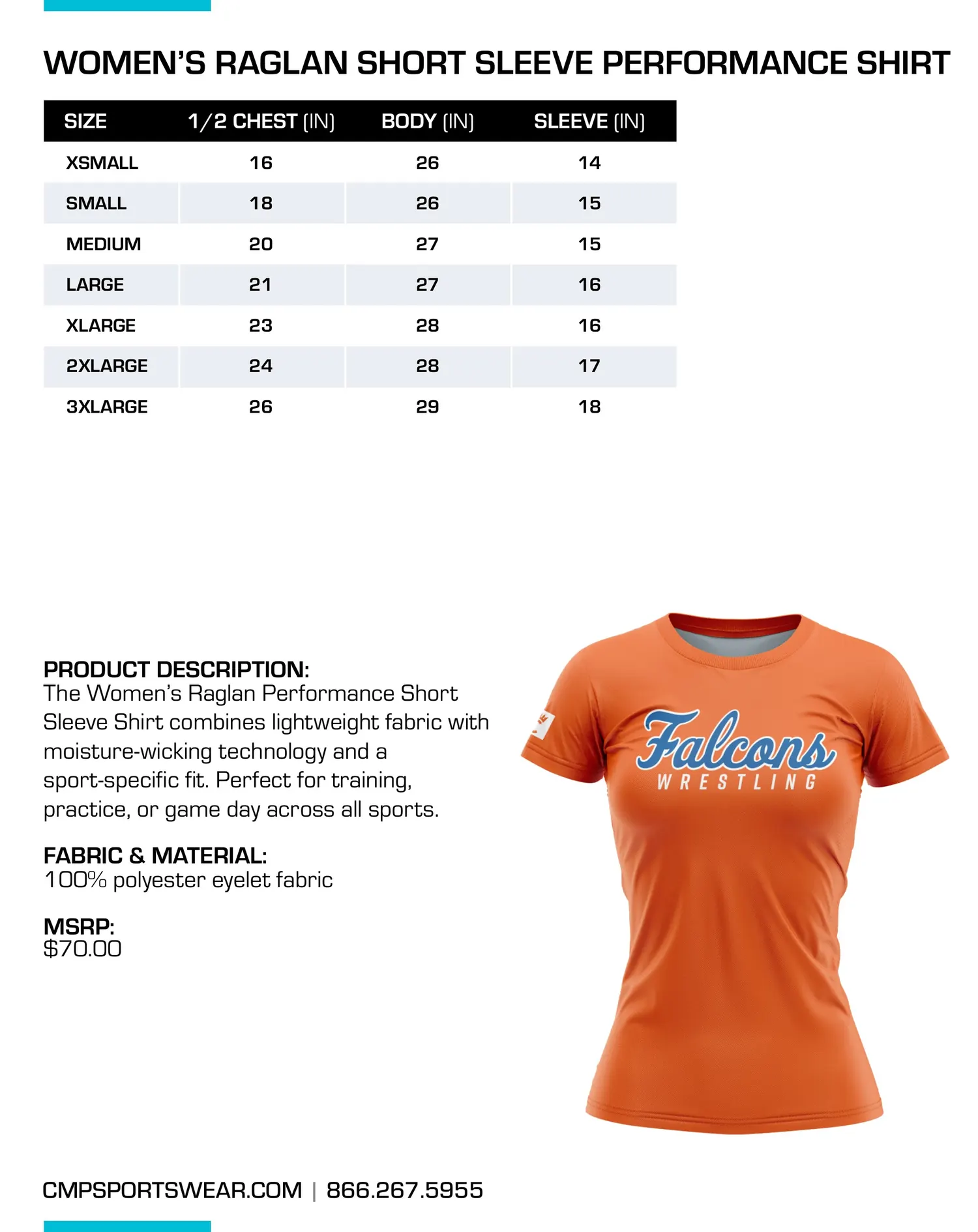 Women's Performance Size Chart — page 5