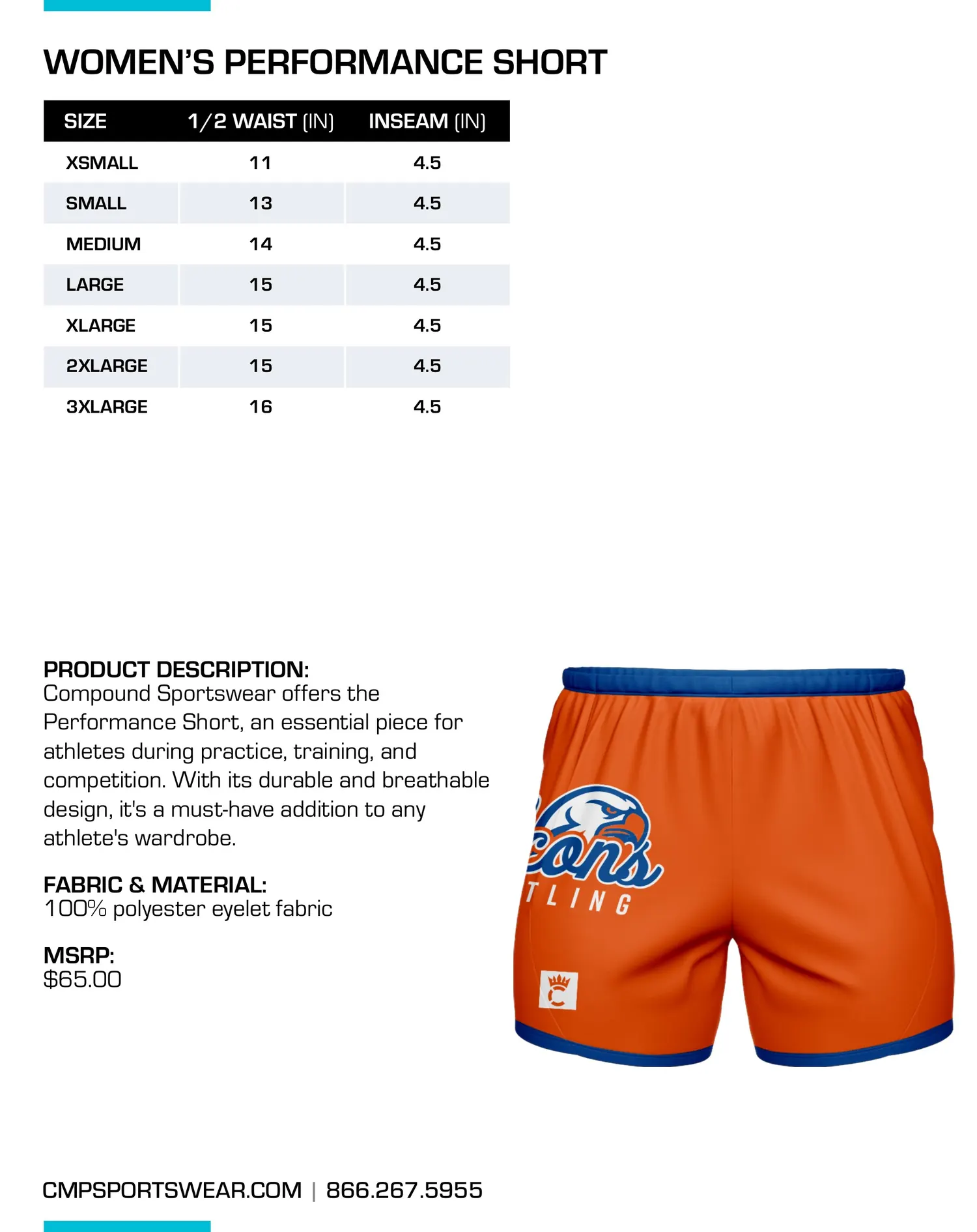 Women's Performance Size Chart — page 7