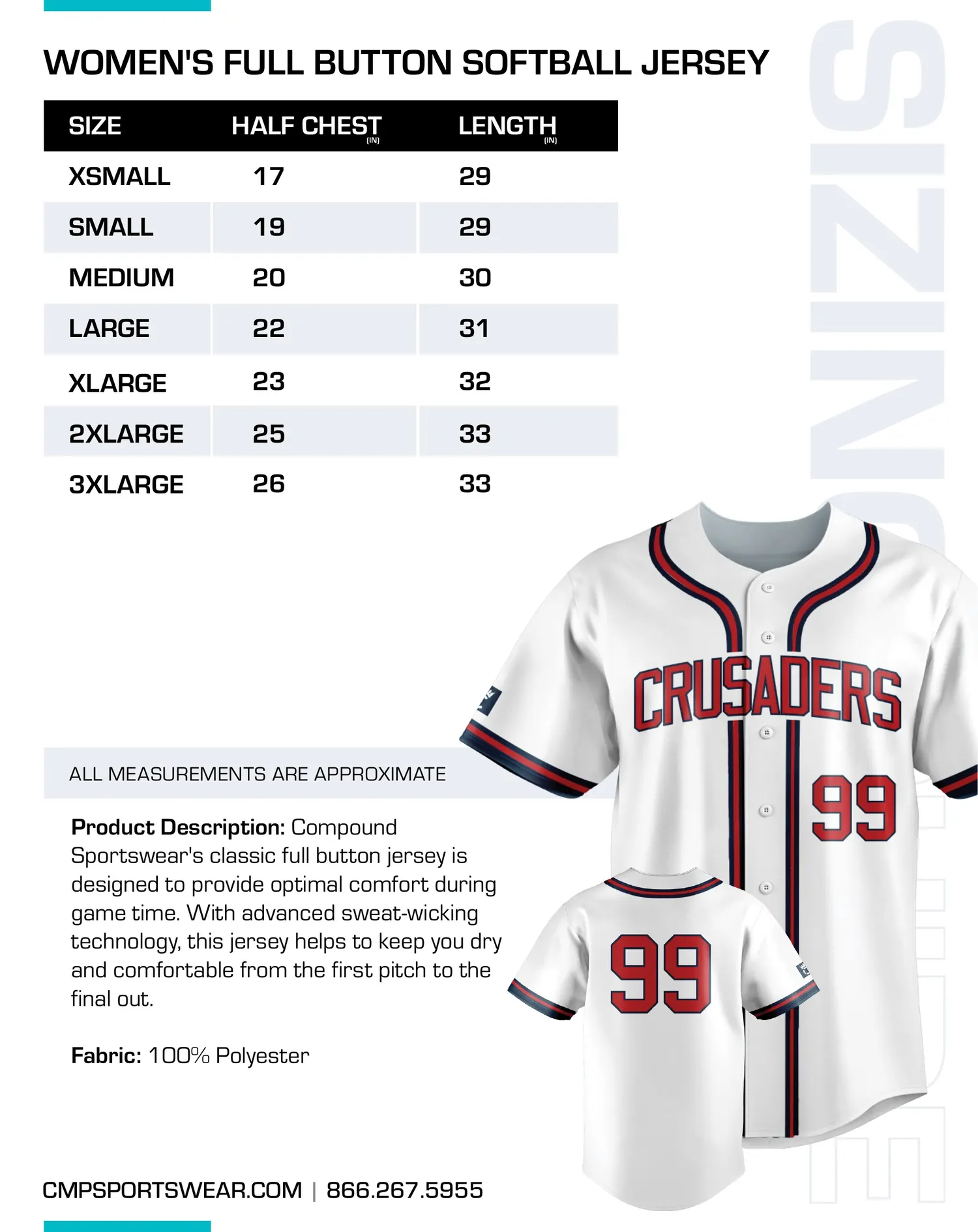 Softball Size Chart — page 2