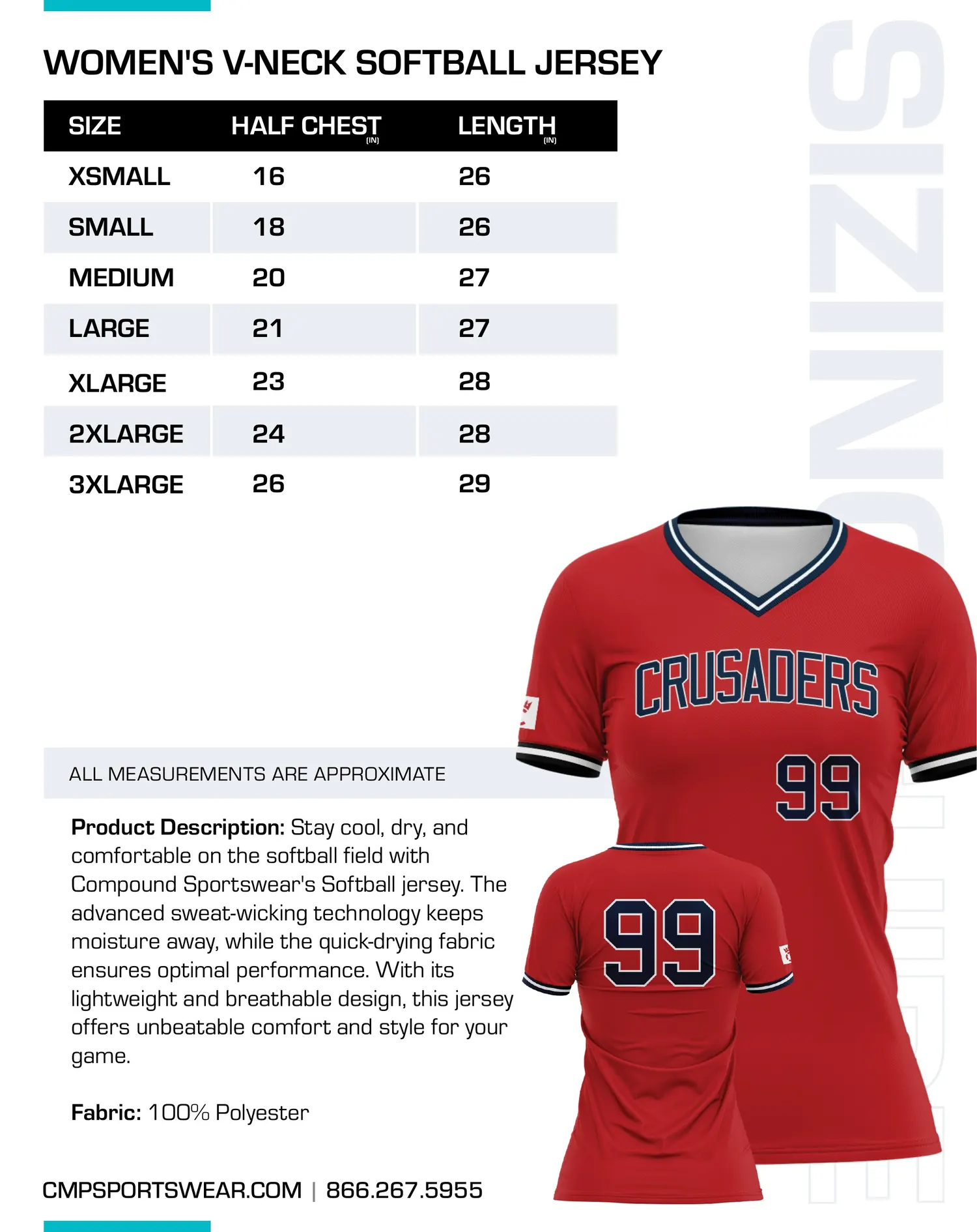 Softball Size Chart — page 8
