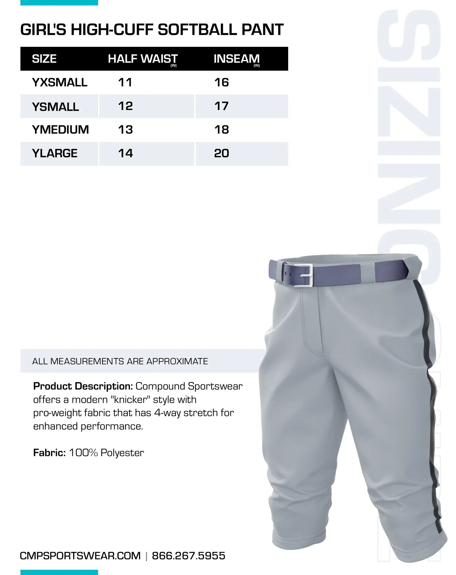 Softball Size Chart — page 11