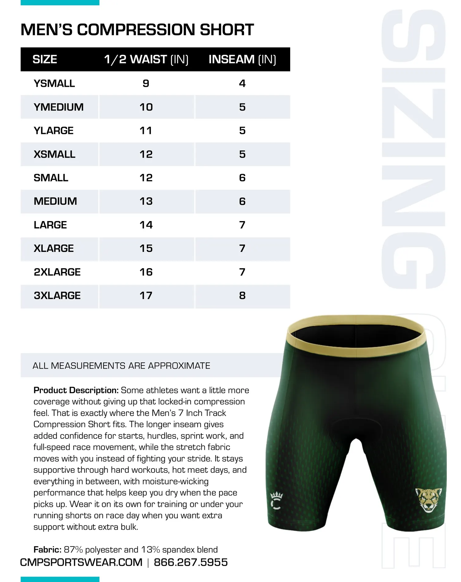 Men's Track & Field/XC Size Chart — page 5