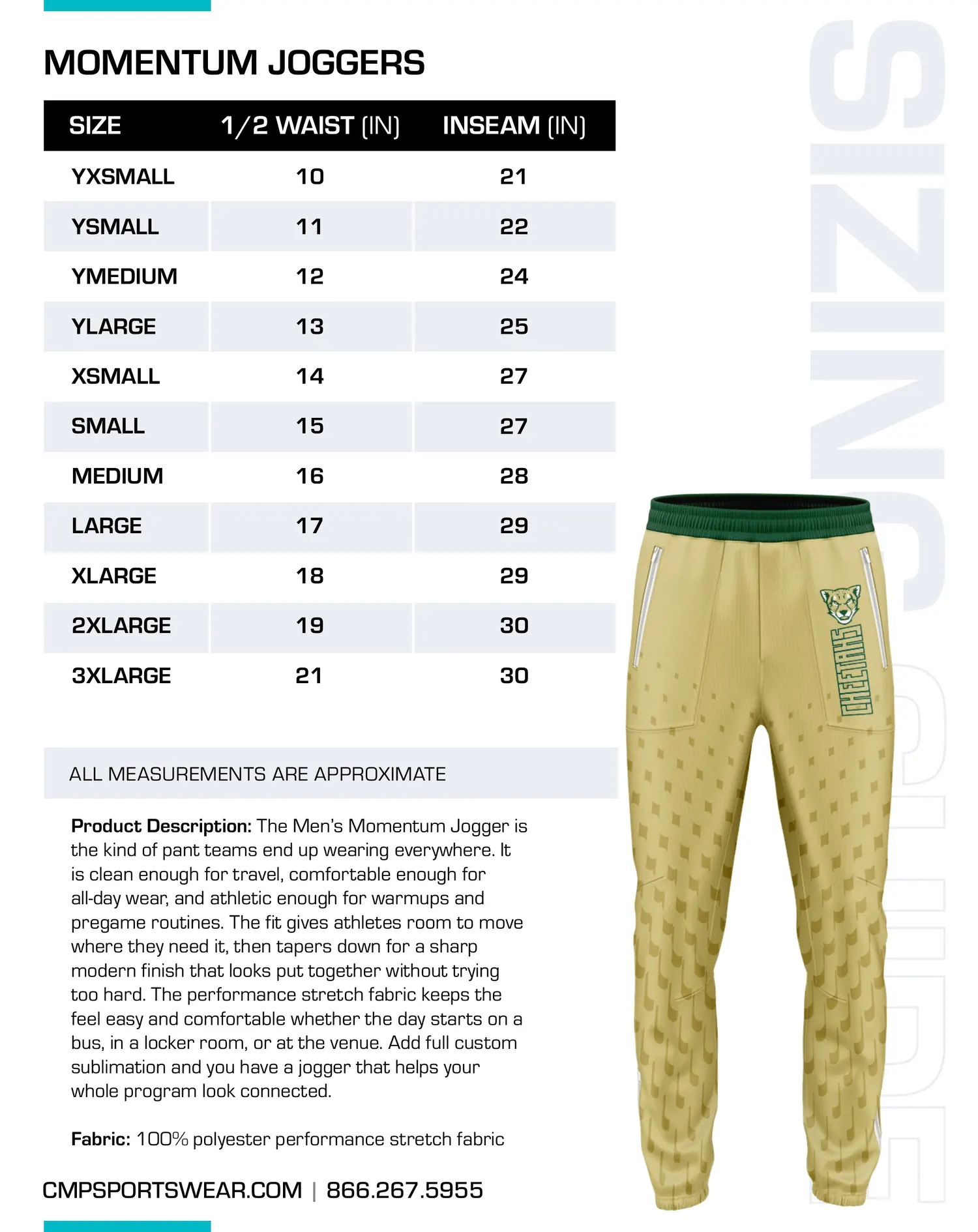 Men's Track & Field/XC Size Chart — page 8