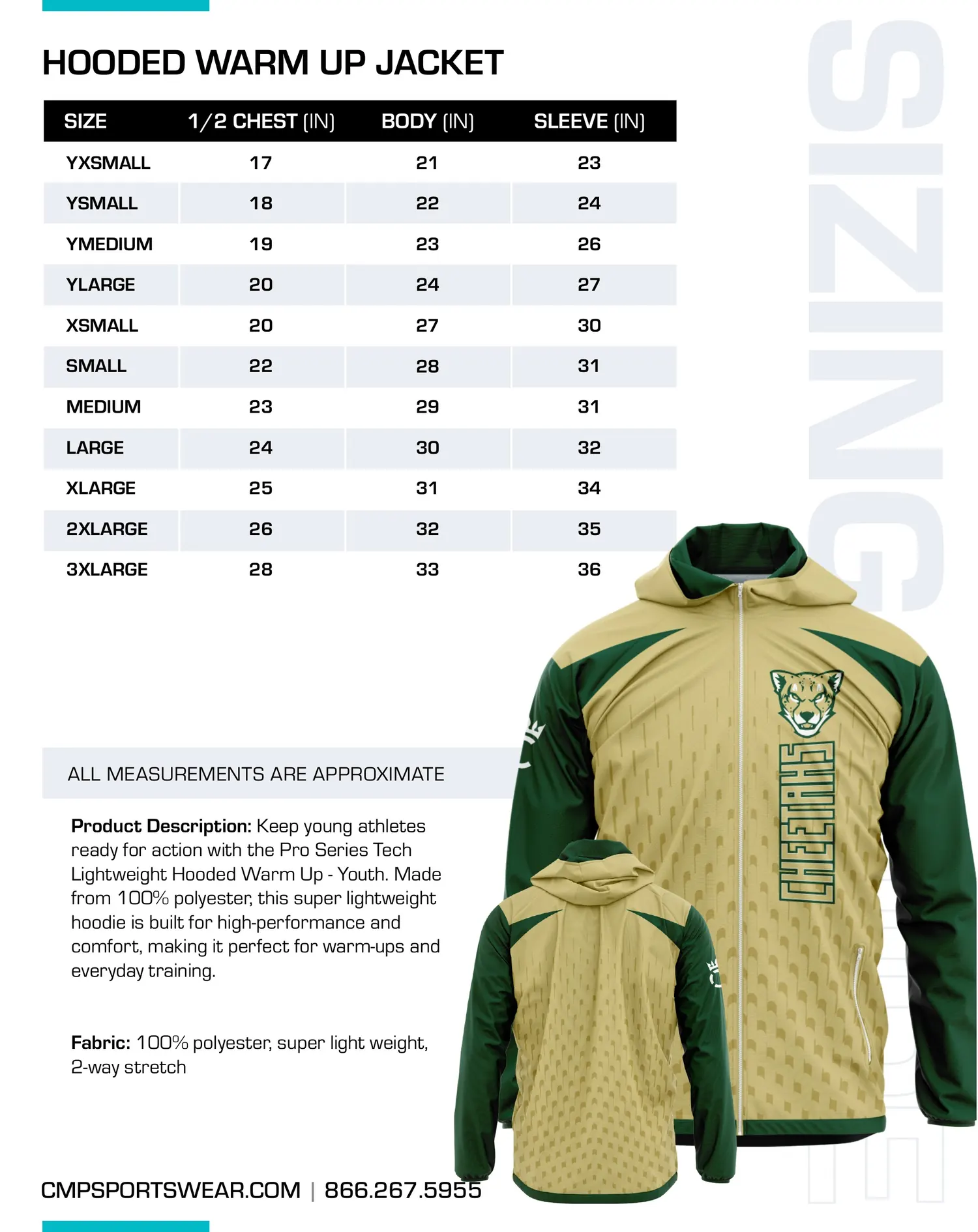 Men's Track & Field/XC Size Chart — page 10