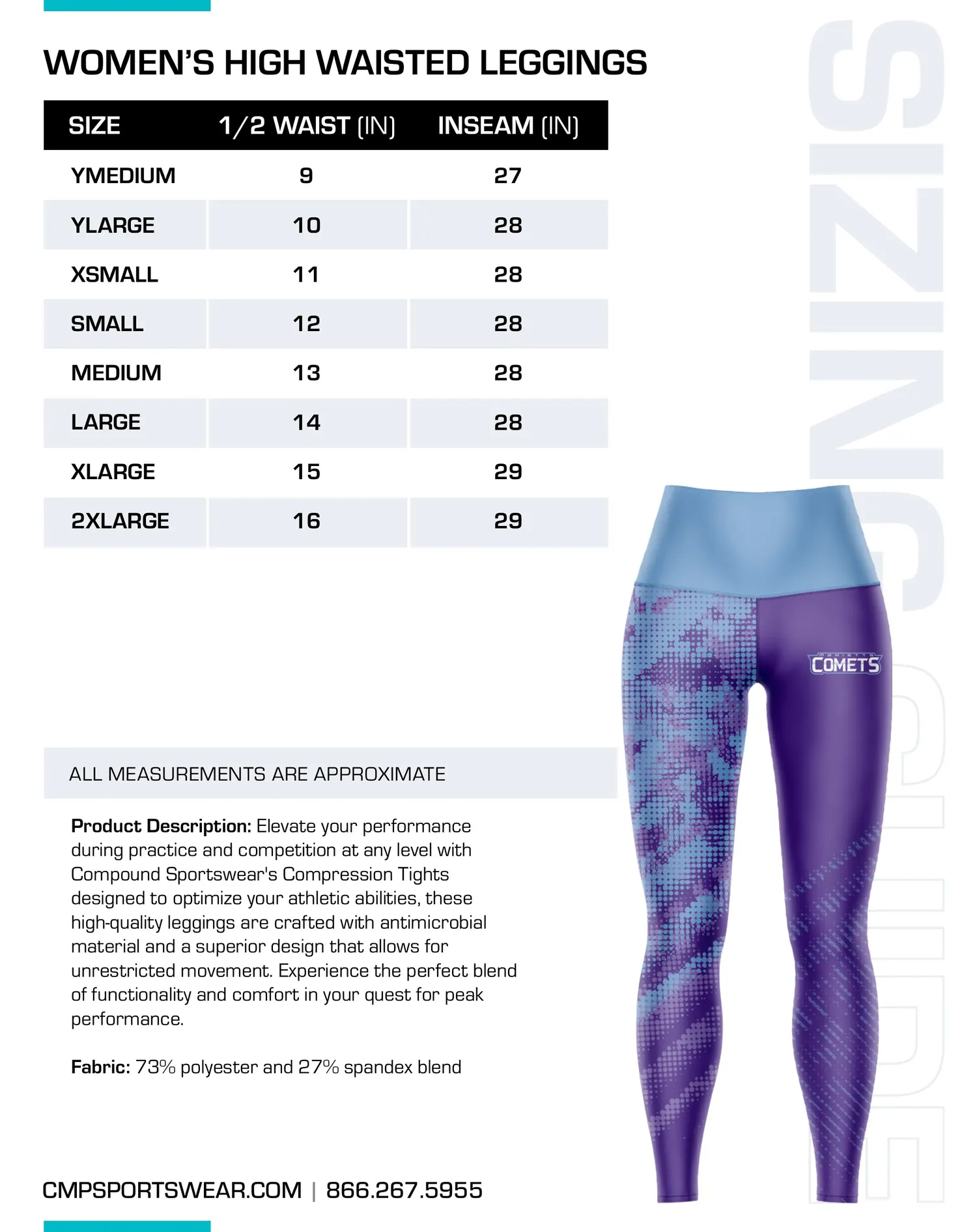 Women's Track & Field/XC Size Chart — page 6
