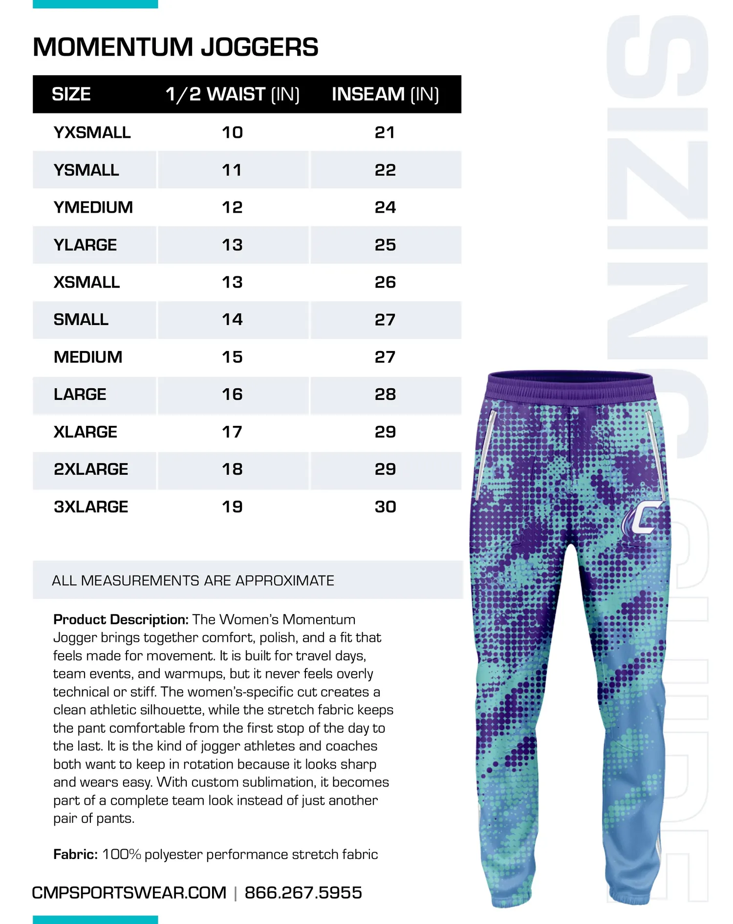 Women's Track & Field/XC Size Chart — page 8