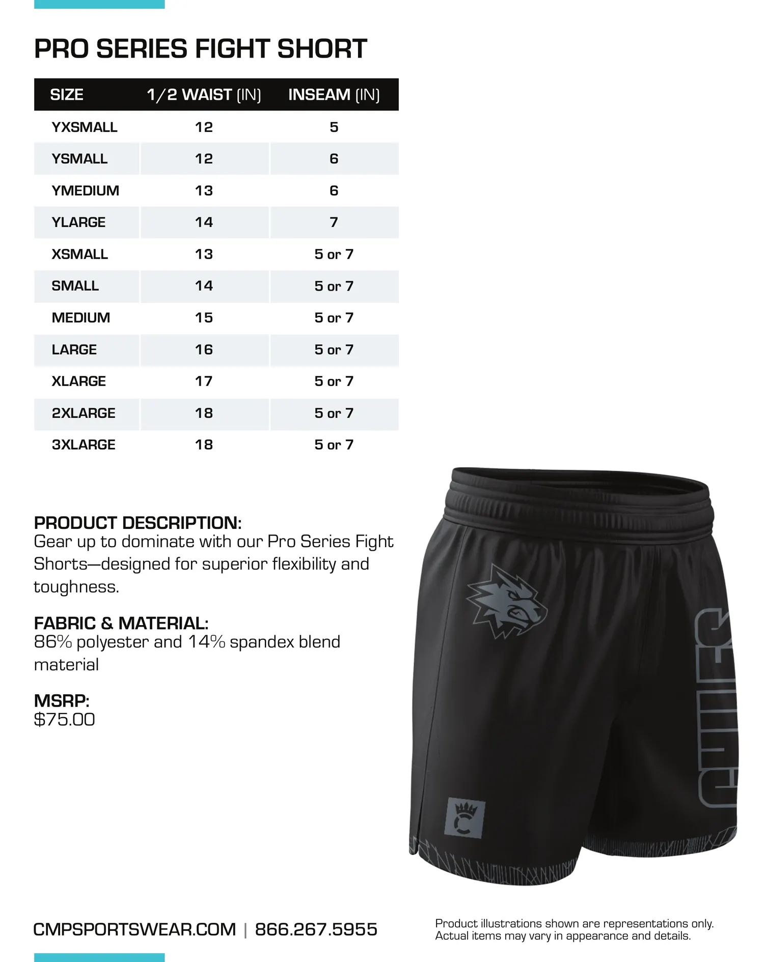 Men's Wrestling Size Chart — page 3