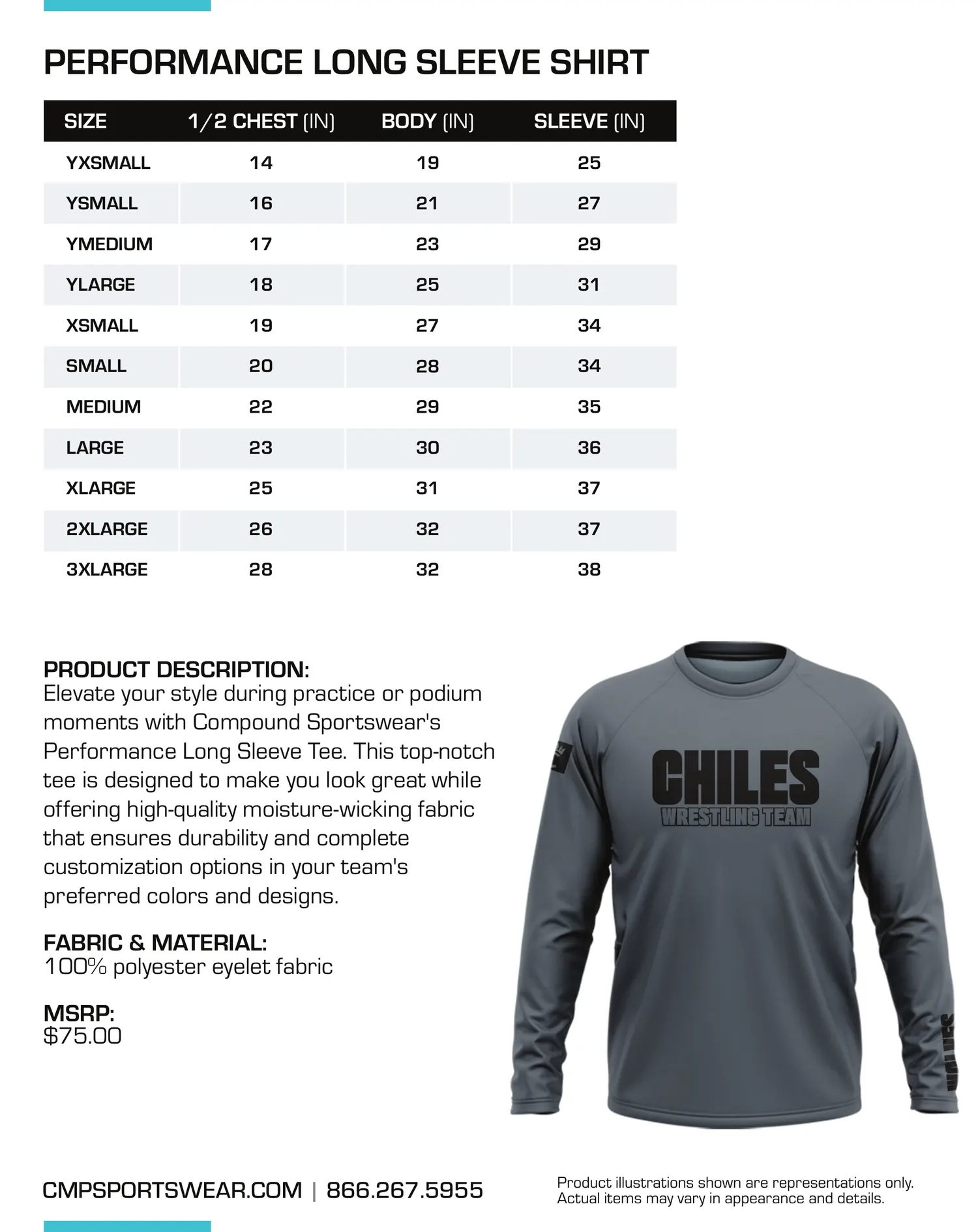 Men's Wrestling Size Chart — page 9