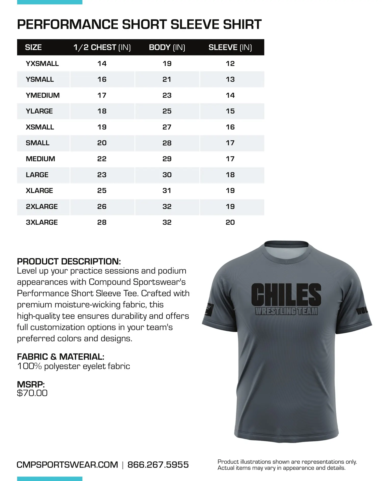 Men's Wrestling Size Chart — page 10