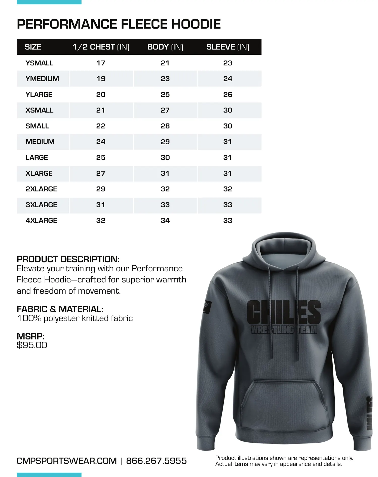 Men's Wrestling Size Chart — page 11