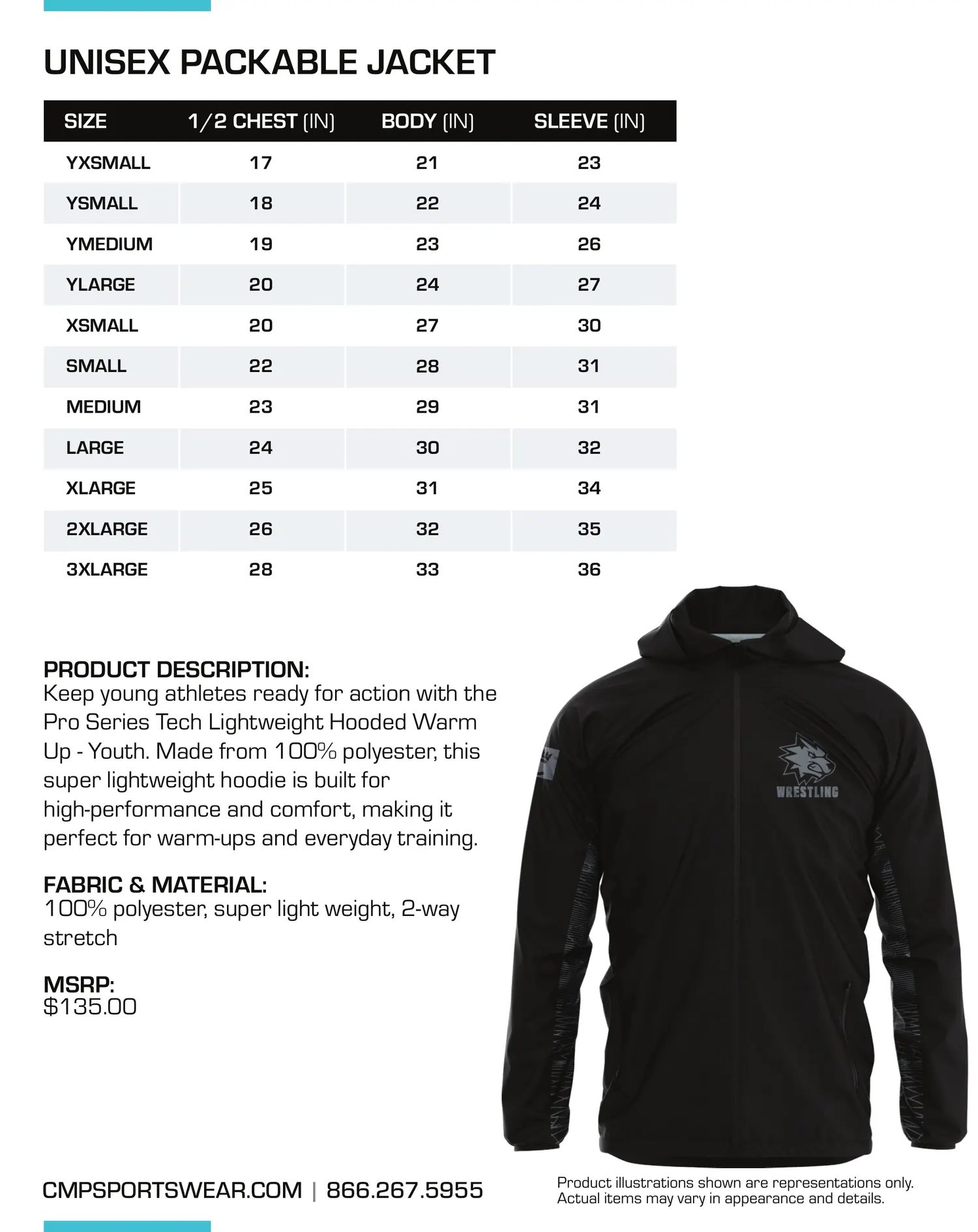 Men's Wrestling Size Chart — page 13