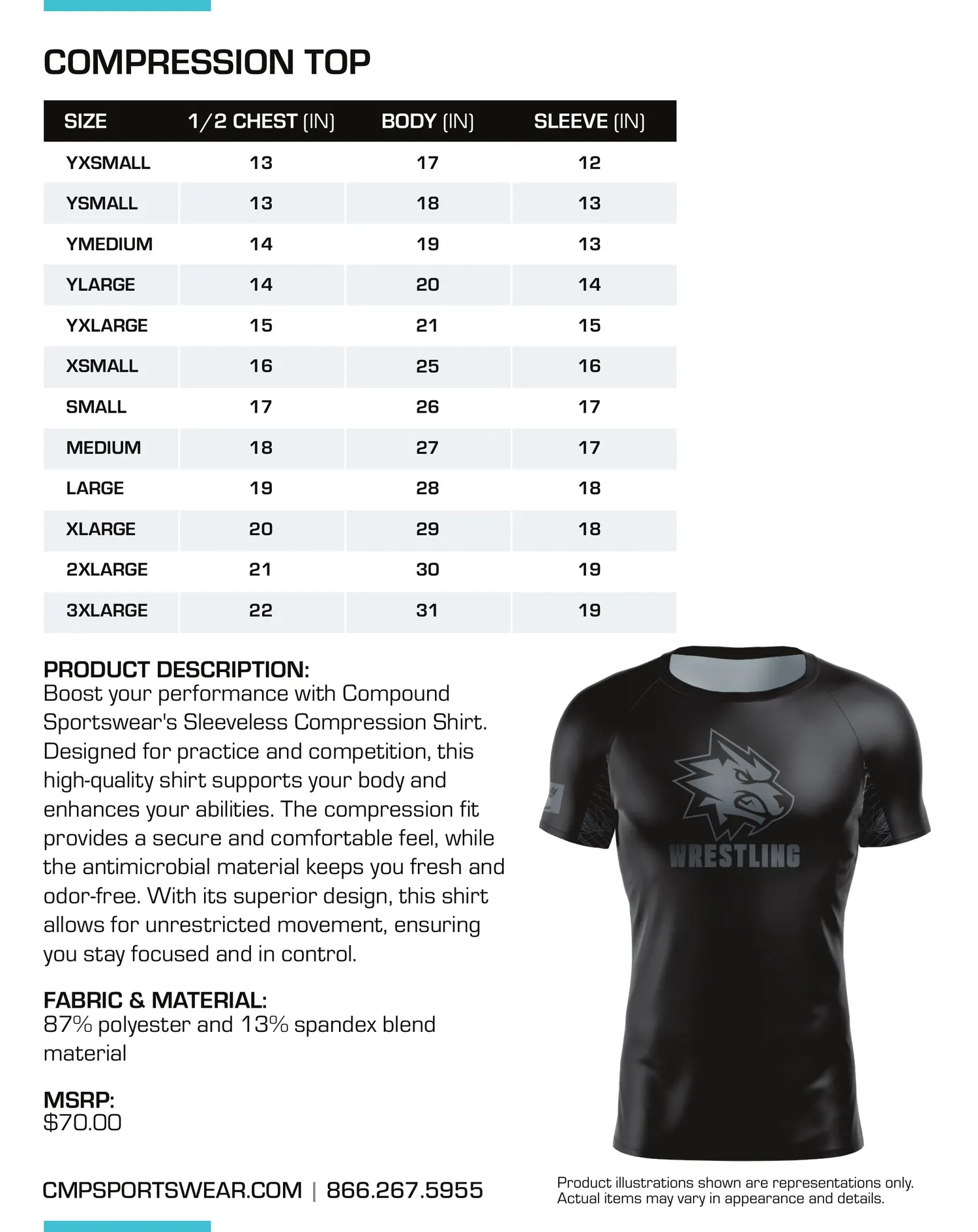 Men's Wrestling Size Chart — page 16