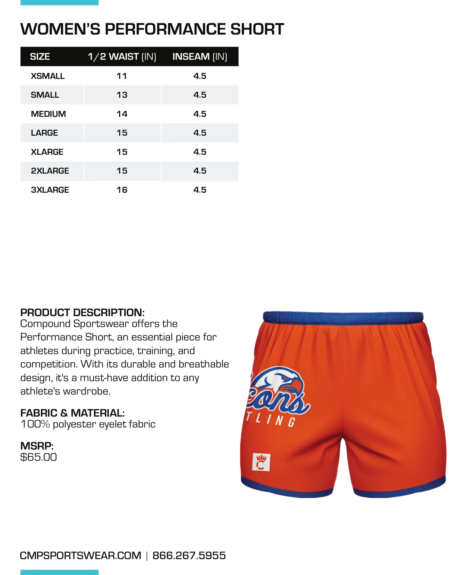 Women's Wrestling Size Chart — page 4