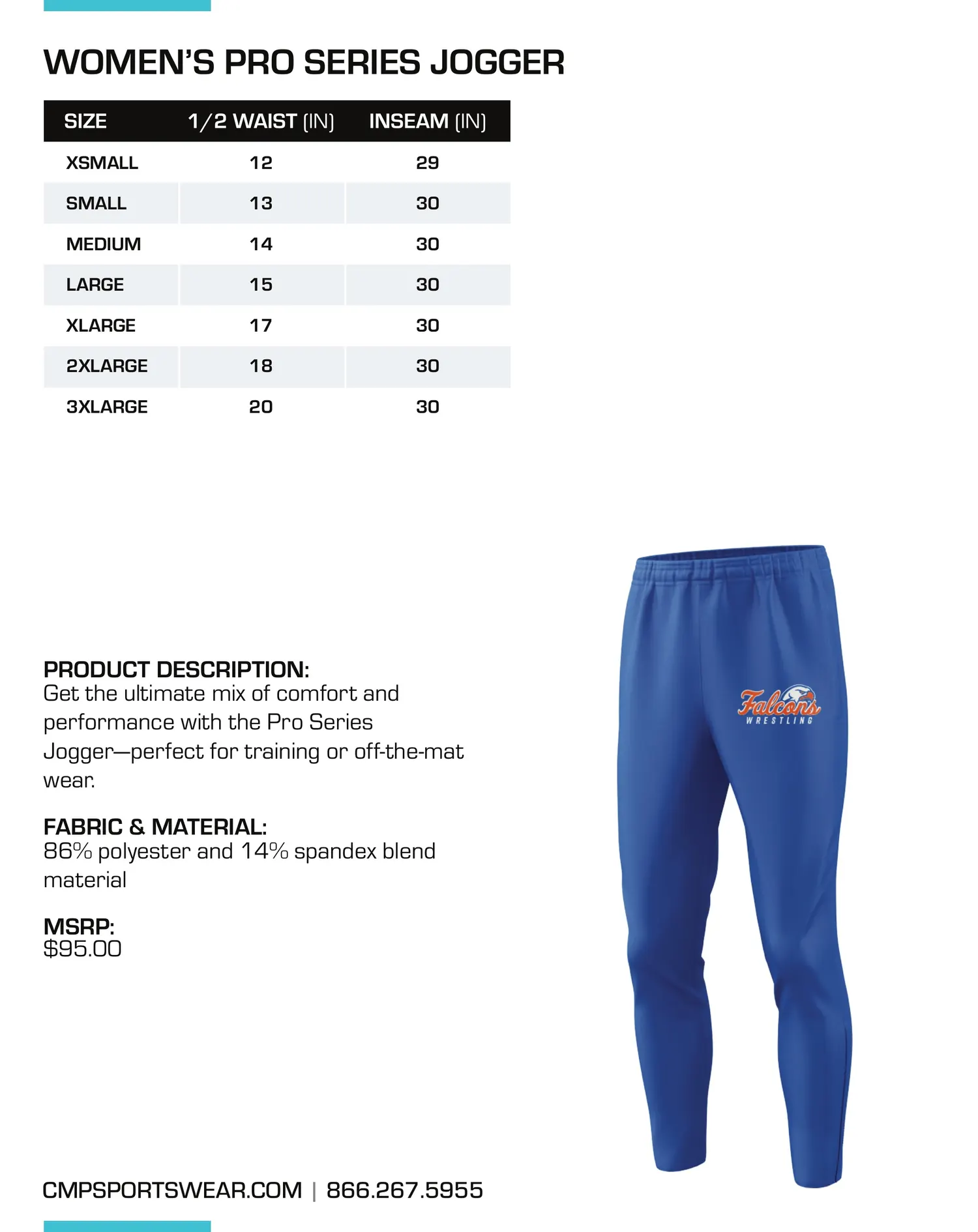 Women's Wrestling Size Chart — page 5