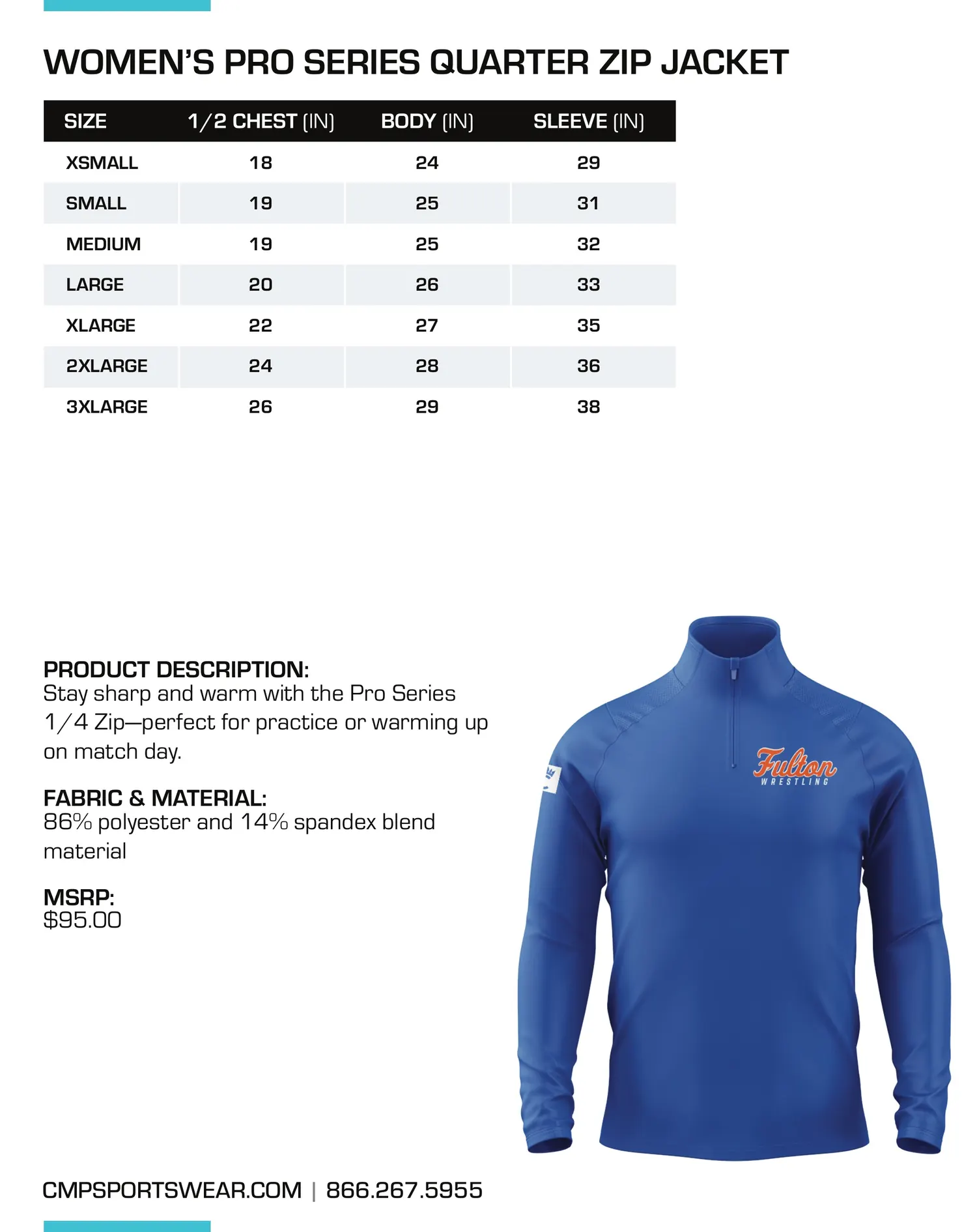 Women's Wrestling Size Chart — page 6