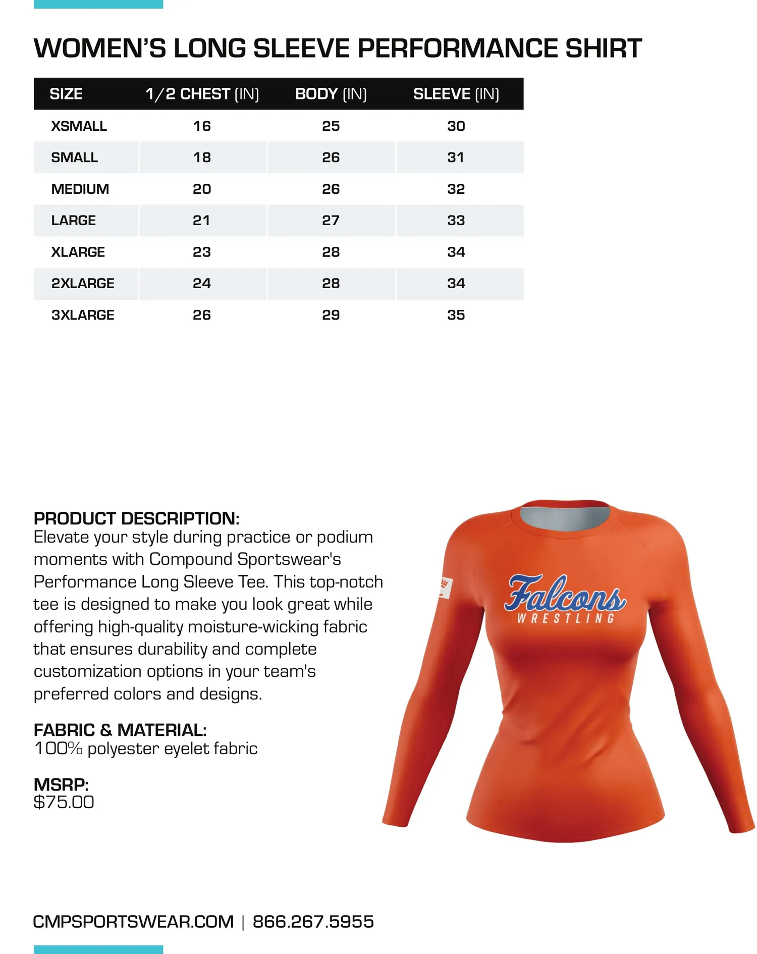 Women's Wrestling Size Chart — page 8