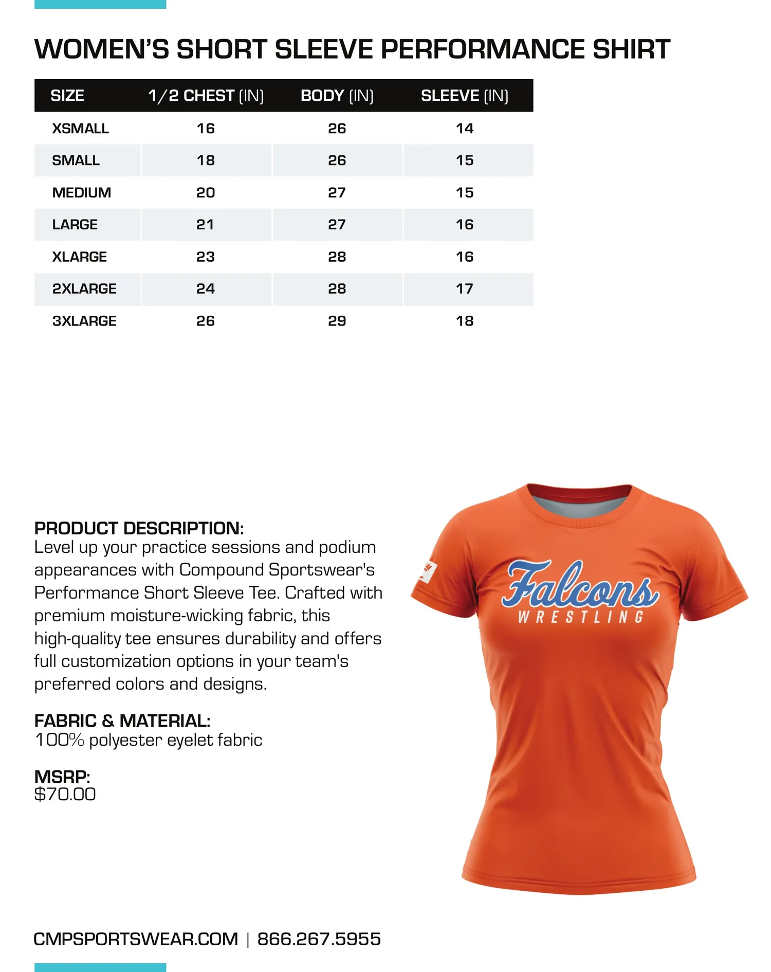 Women's Wrestling Size Chart — page 9