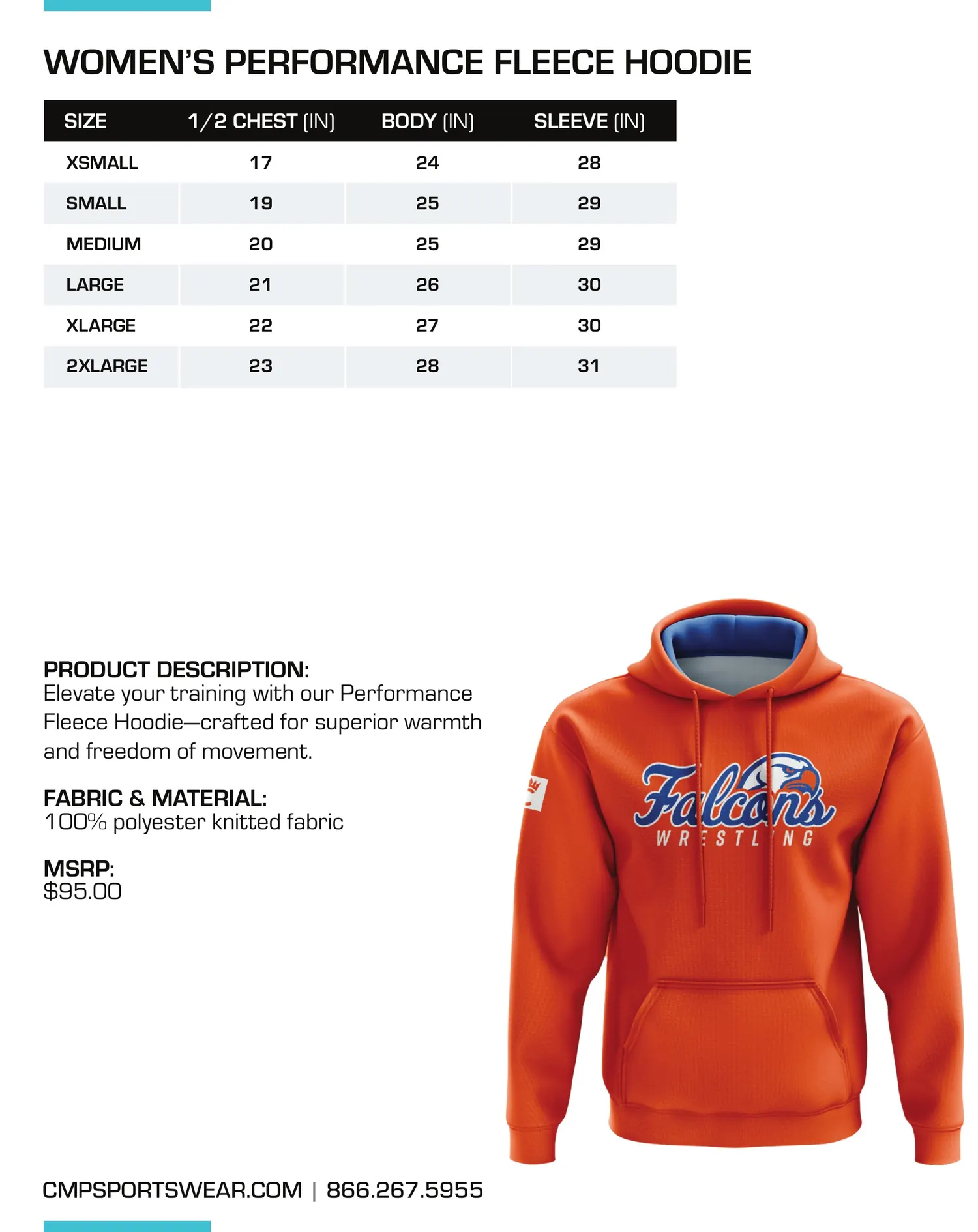 Women's Wrestling Size Chart — page 10