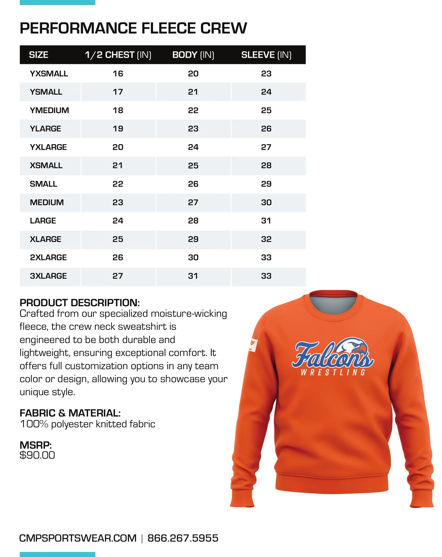 Women's Wrestling Size Chart — page 11
