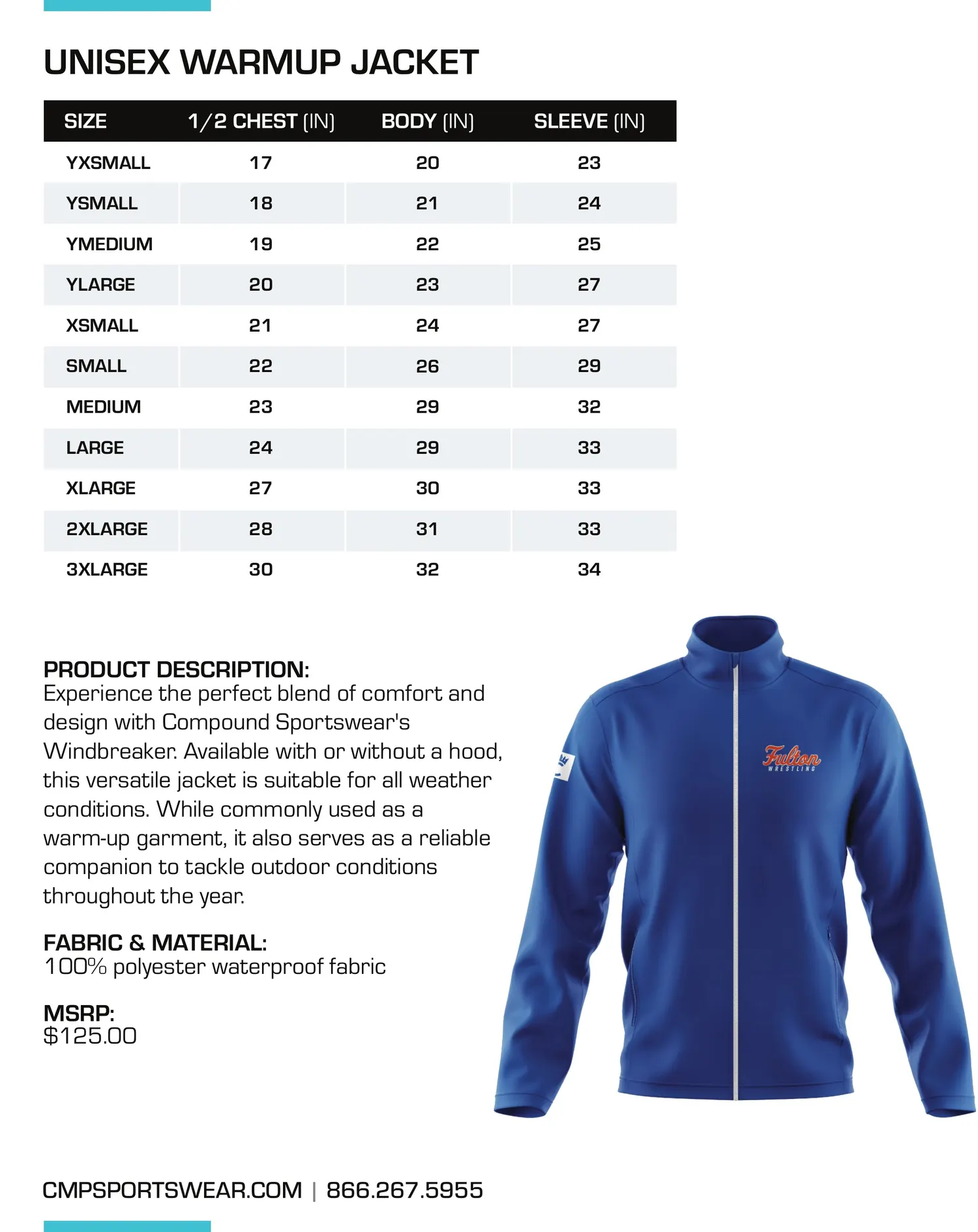 Women's Wrestling Size Chart — page 13