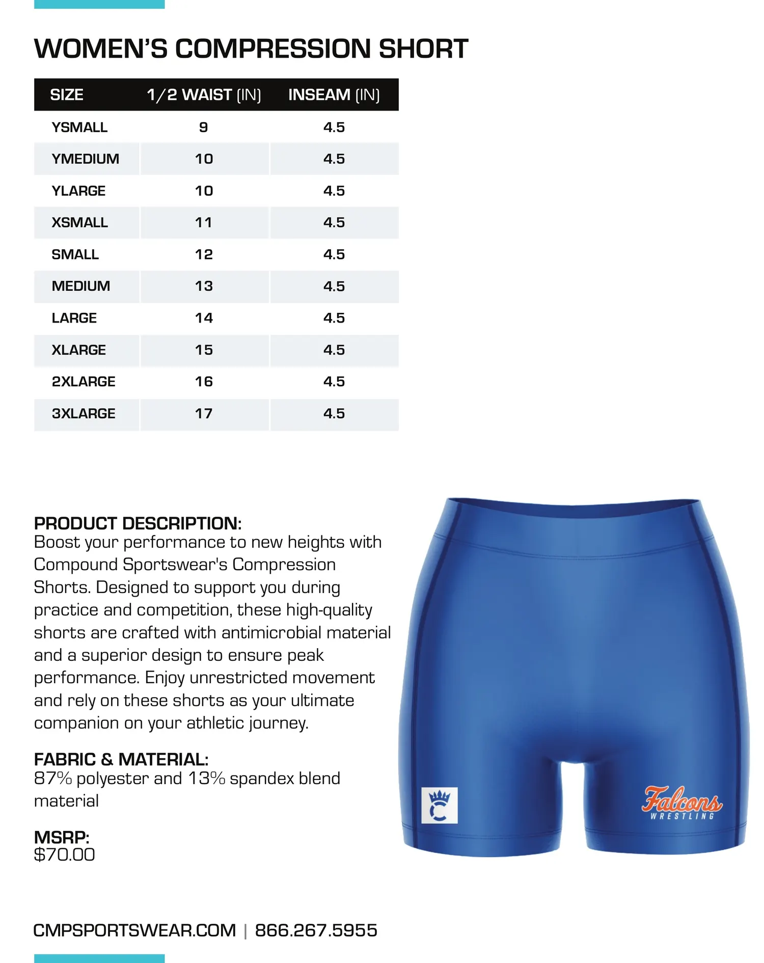 Women's Wrestling Size Chart — page 17